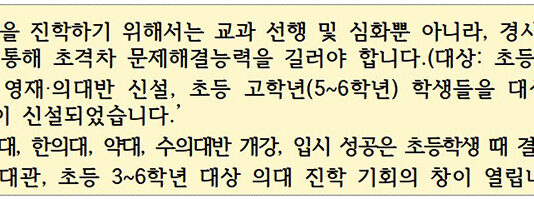 ‘초등 의대반’ 입시학원 성행 우려…선행학습 광고 등 합동 점검